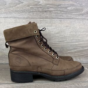 Timberland 5790 Waterproof Brown Leather Women’s Sz 7W Smartwool Lined Lace Boot